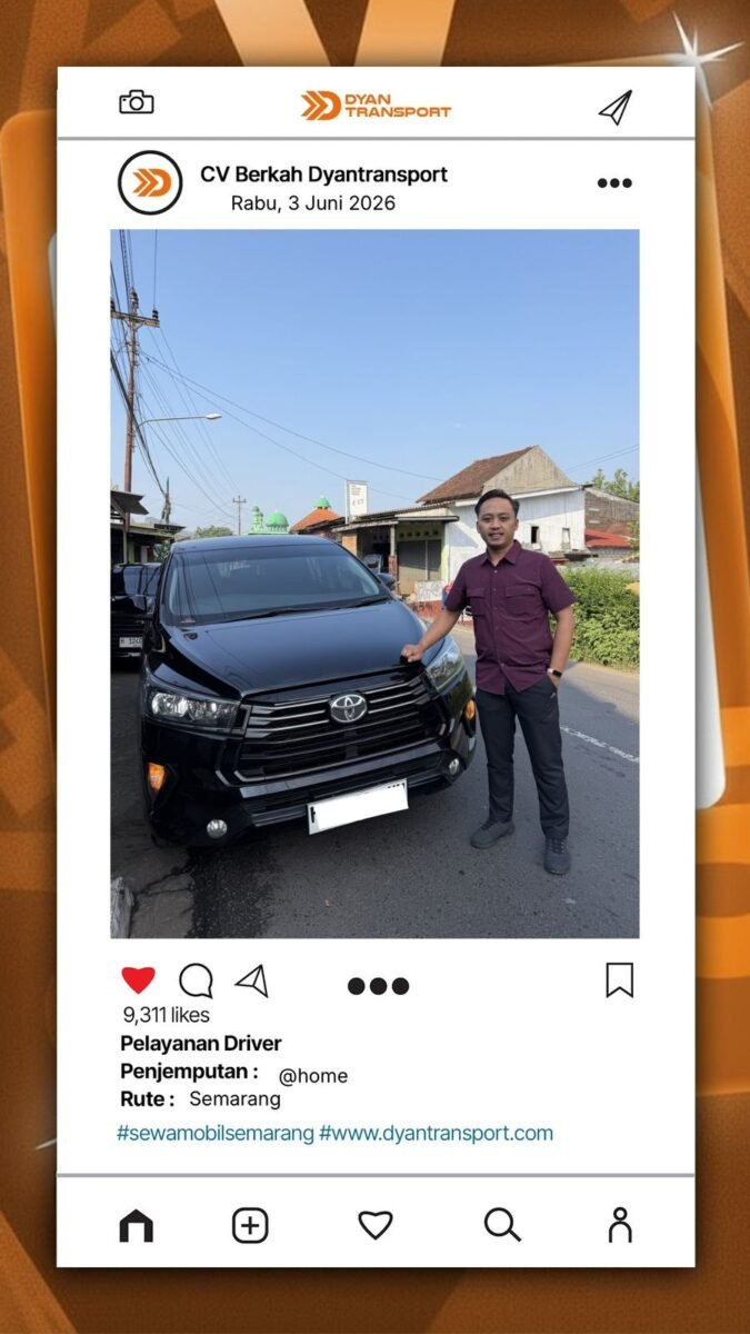 Seluruh perjalanan ditangani oleh driver berpengalaman yang memahami rute Salatiga, Semarang, Solo, Jogja, dan berbagai kota lainnya.